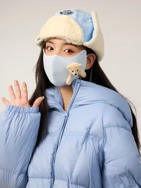 MDOG Windproof Fleece Face Mask Cute Teddy Bear Winter