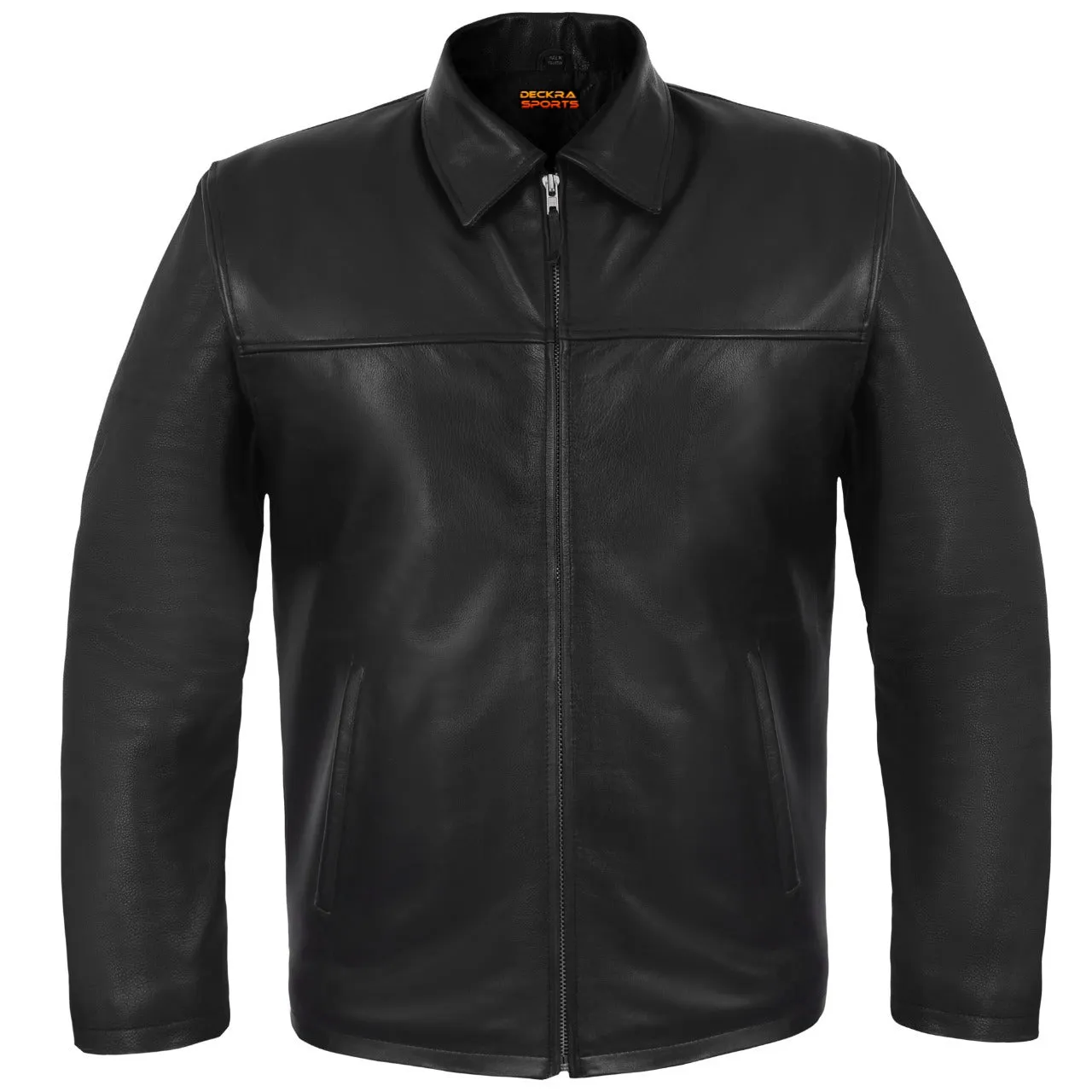 Mens Leather Jacket Casual Stylish Genuine Cowhide Leather Coat