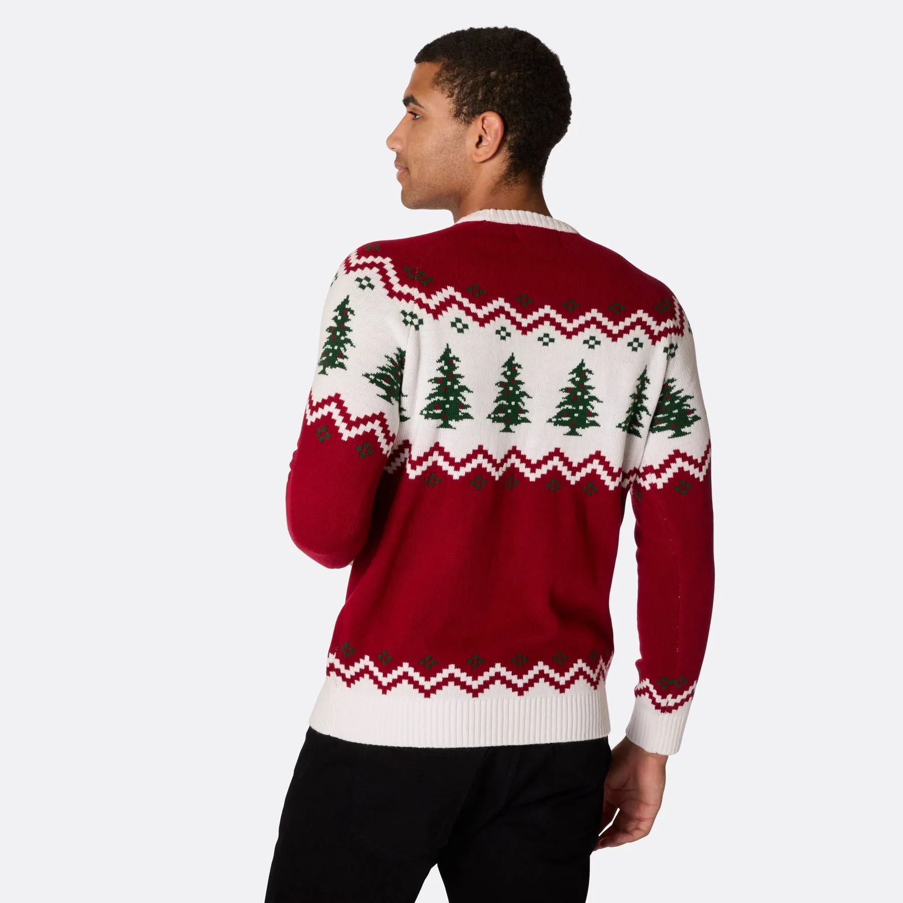 Men's Retro Christmas Tree Jumper