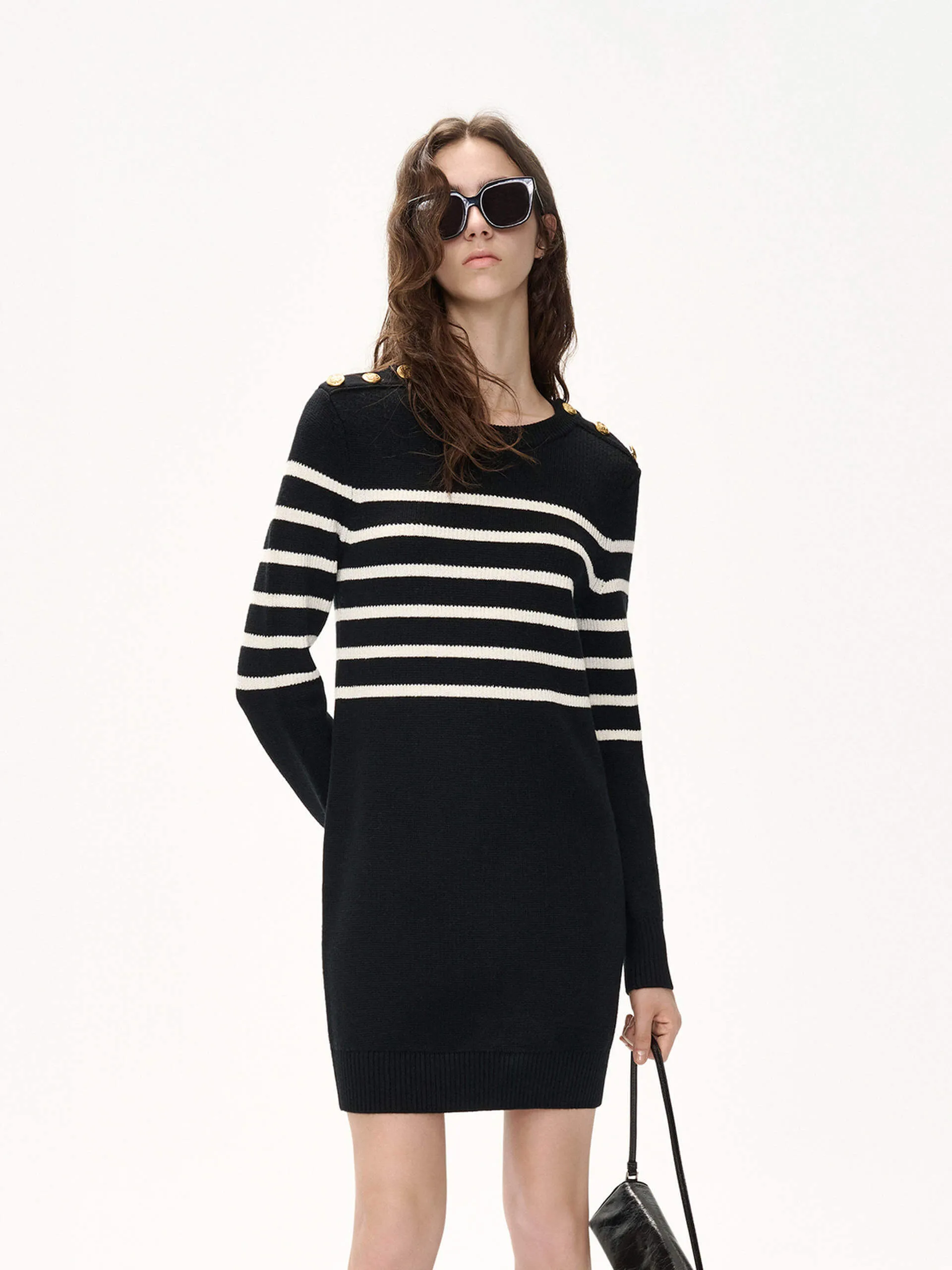 Merino Wool Stripes Dress