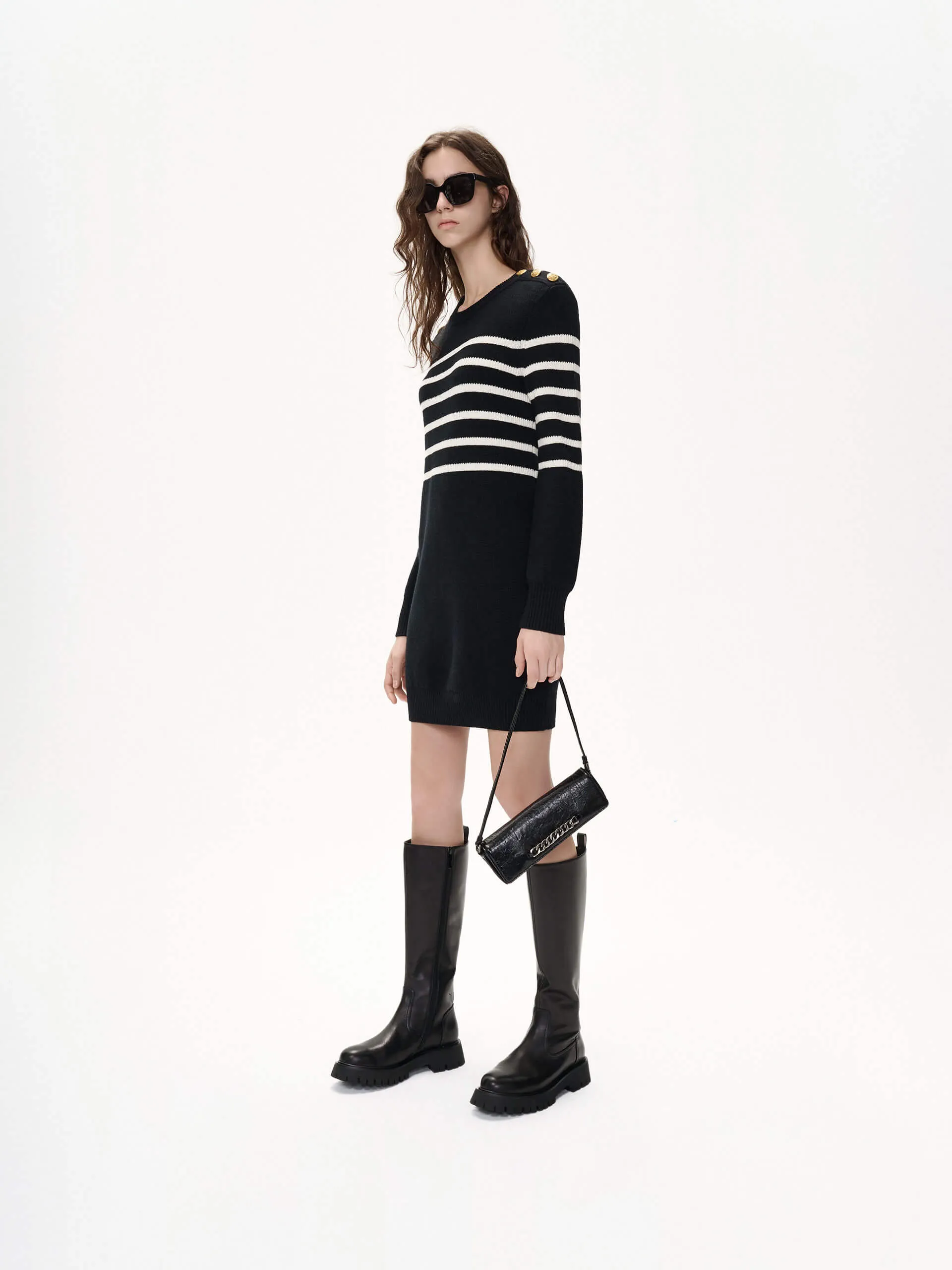 Merino Wool Stripes Dress