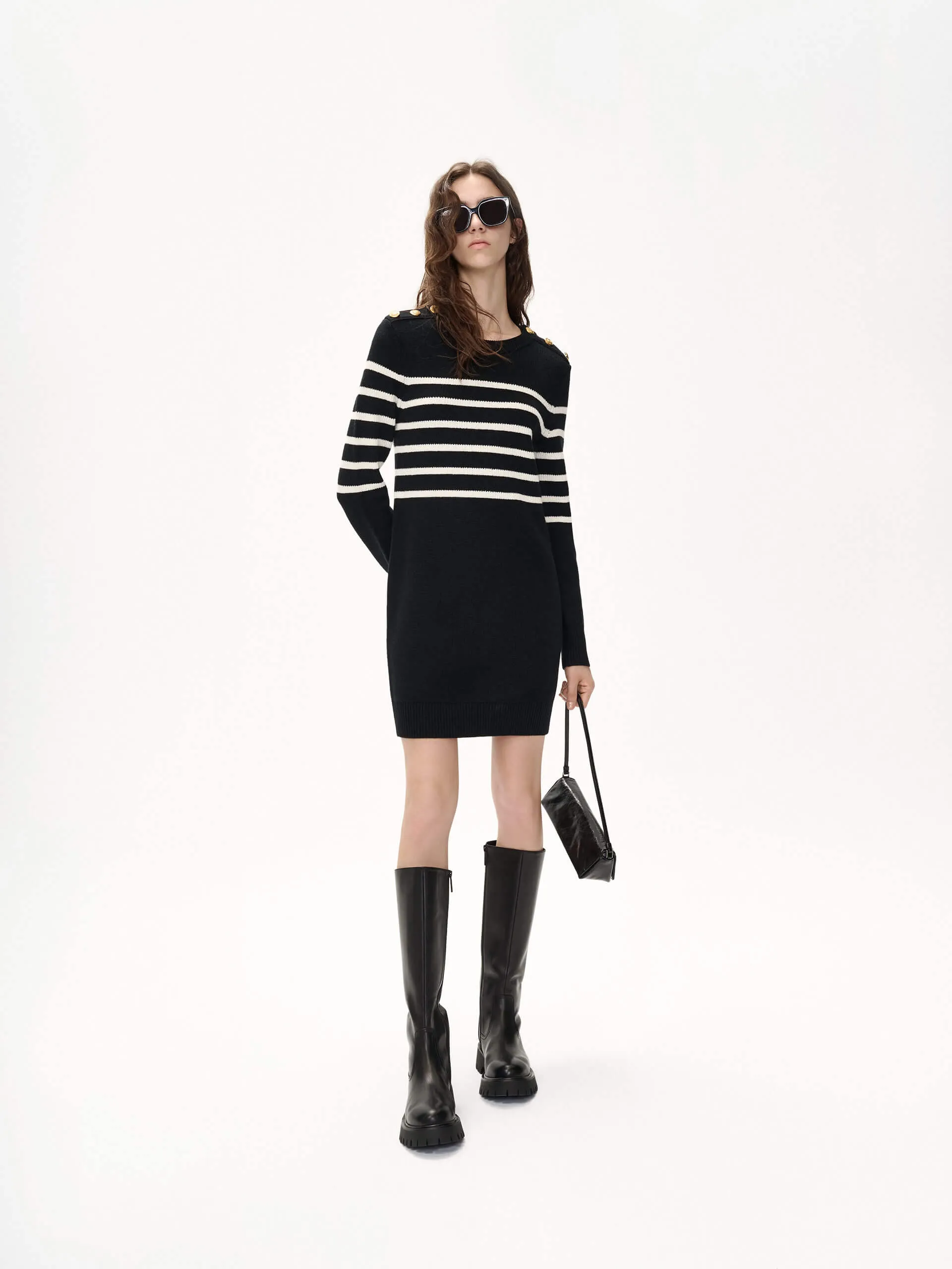 Merino Wool Stripes Dress