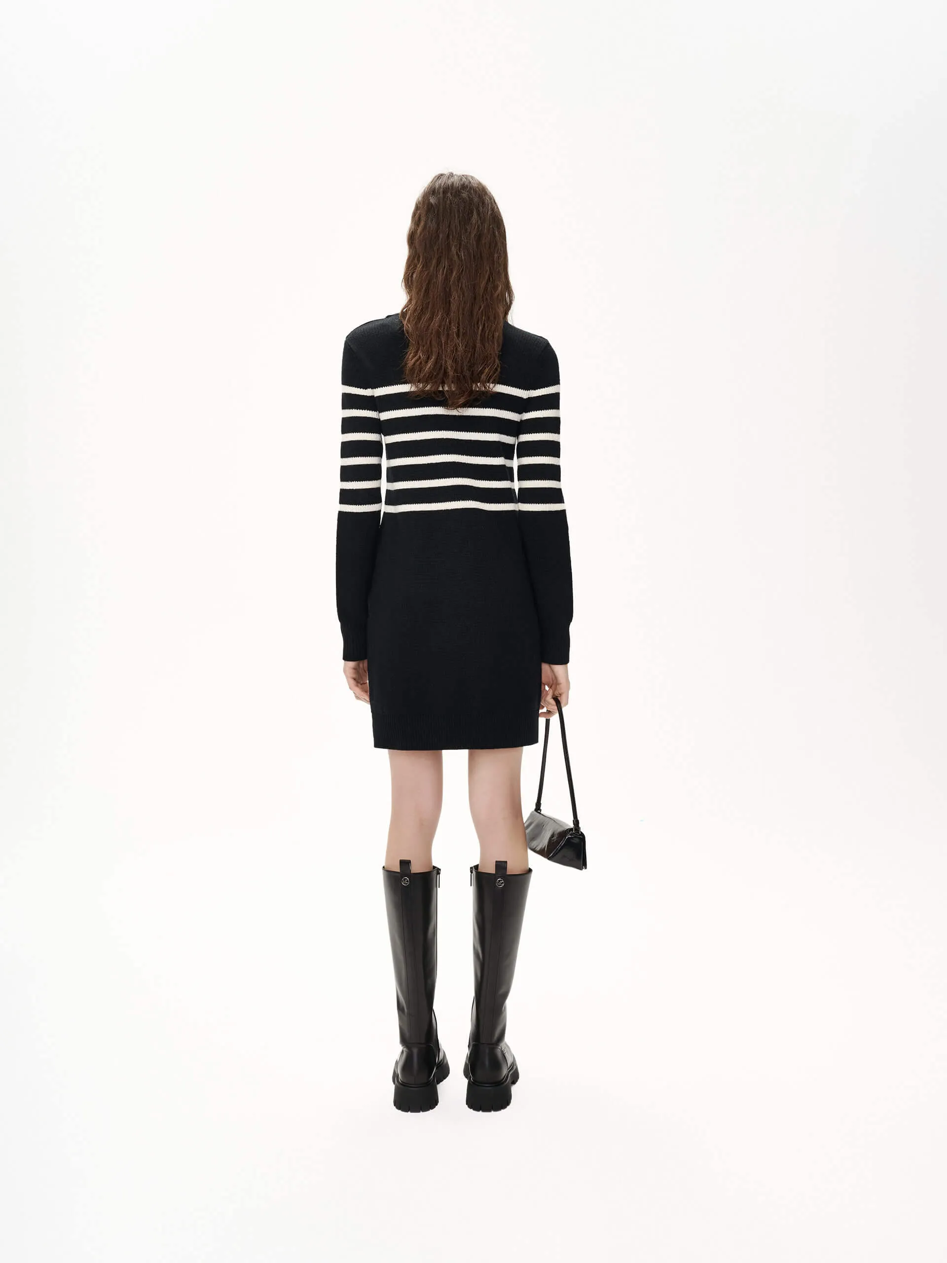 Merino Wool Stripes Dress