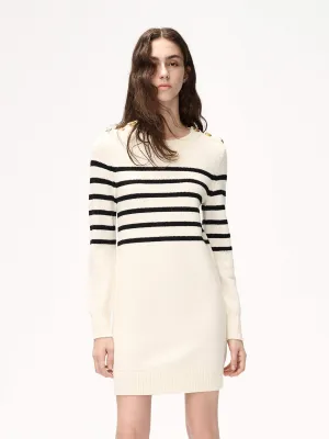 Merino Wool Stripes Dress