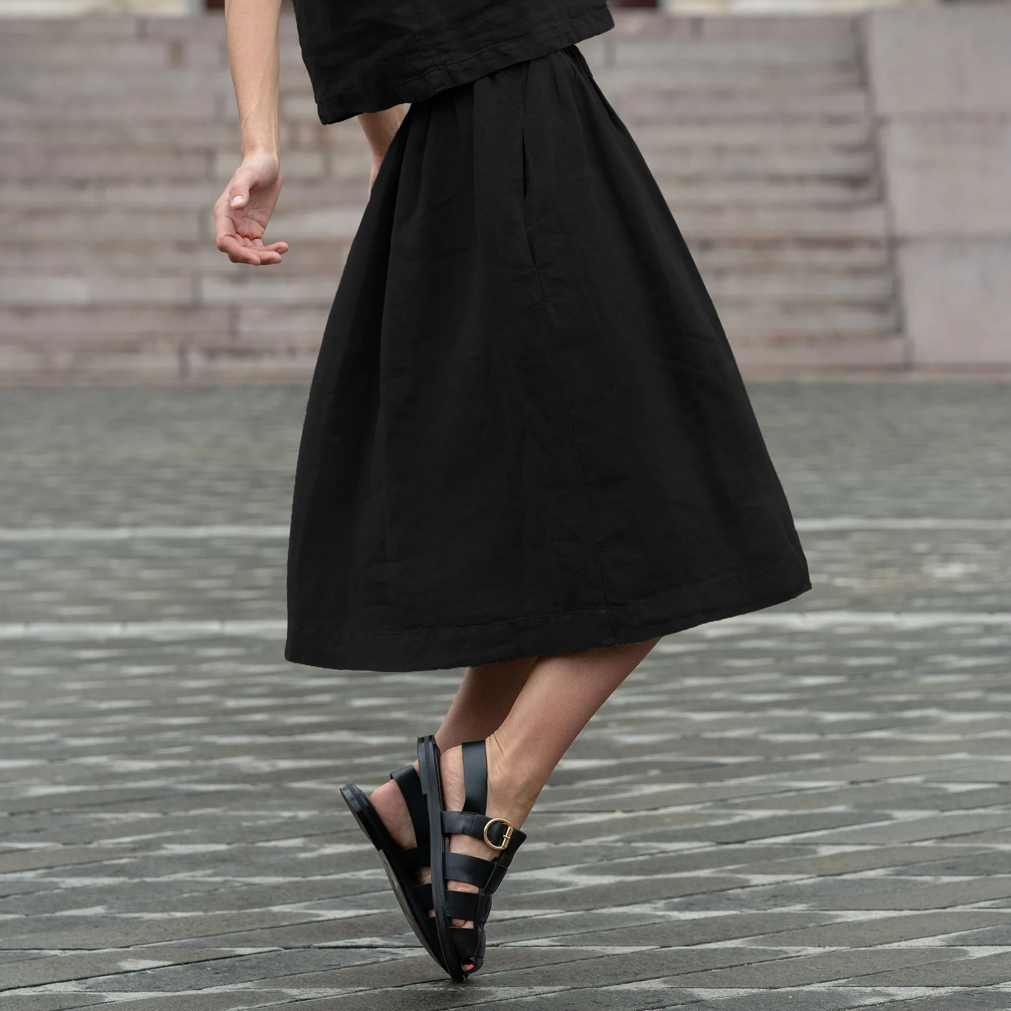 Midi Skirt Sophia Pure Black