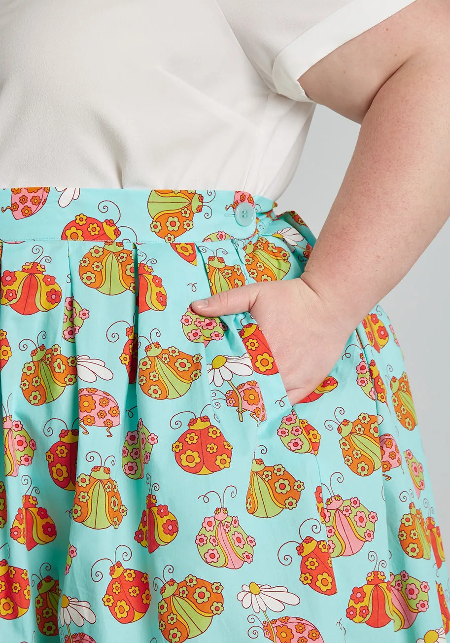 ModCloth x Marisol Muro My Playful Ways Swing Skirt