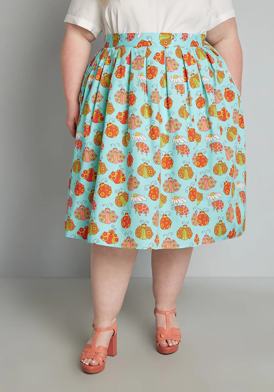 ModCloth x Marisol Muro My Playful Ways Swing Skirt