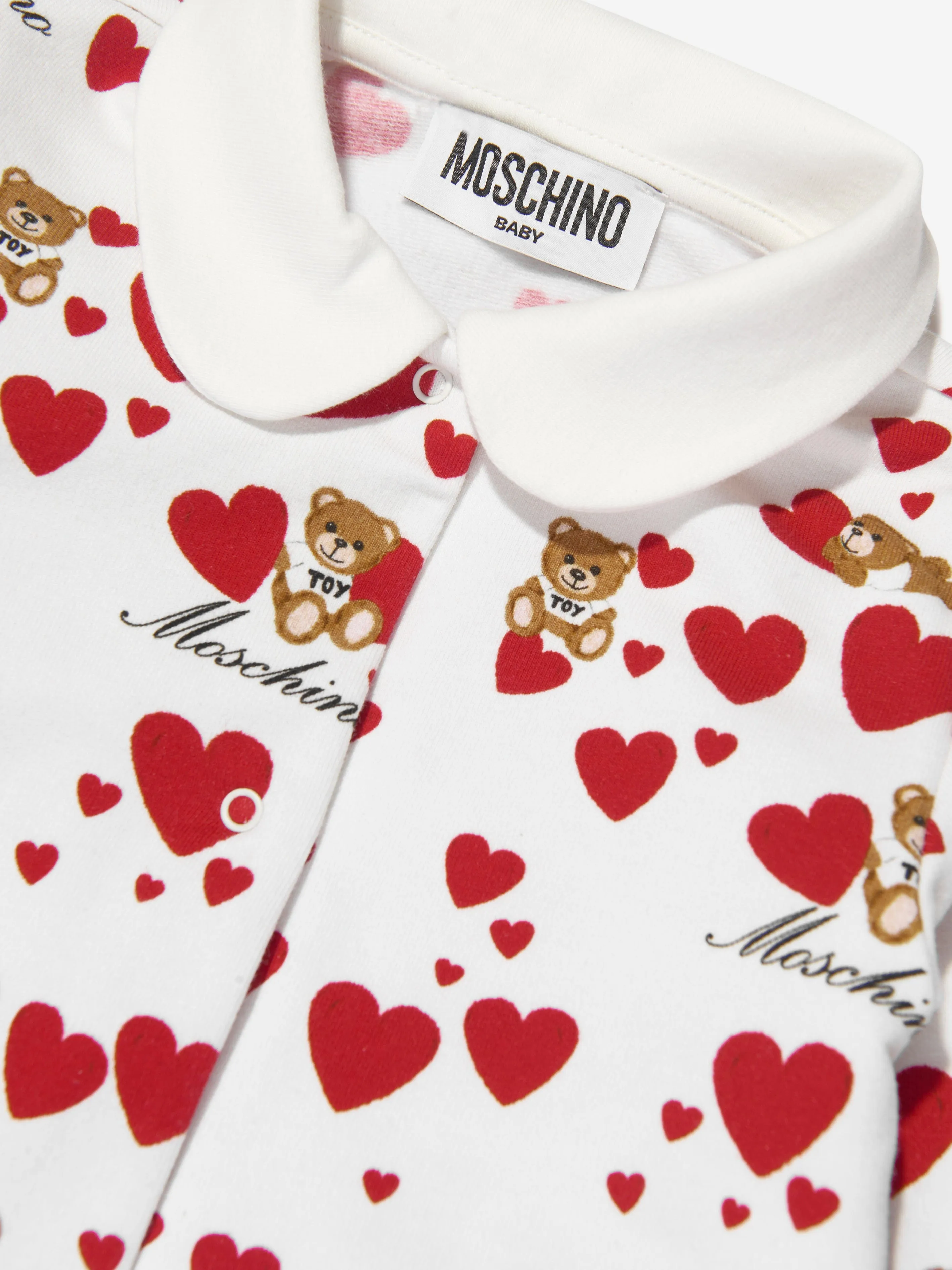 Moschino Baby Girls Babygrow With Gift Box in Ivory