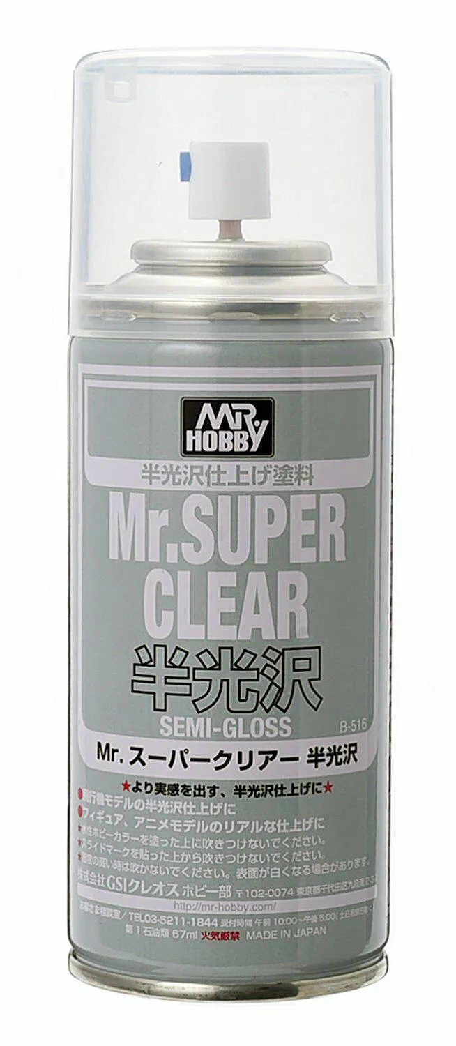 Mr. Hobby B516 Mr. Super Clear Semi Gloss Top Coat Spray Paint 170ml