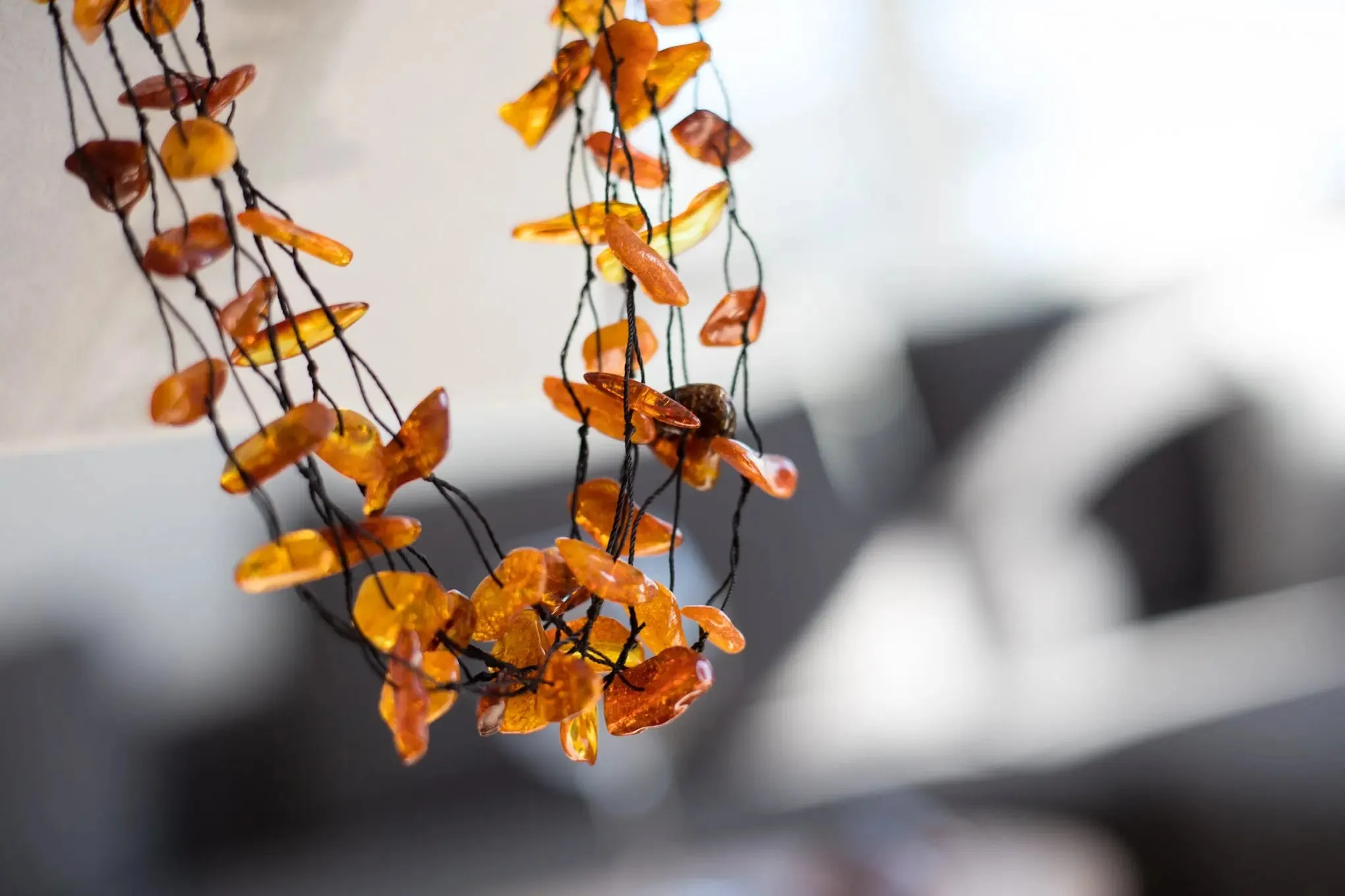 Multi Strand RAW Amber Necklace