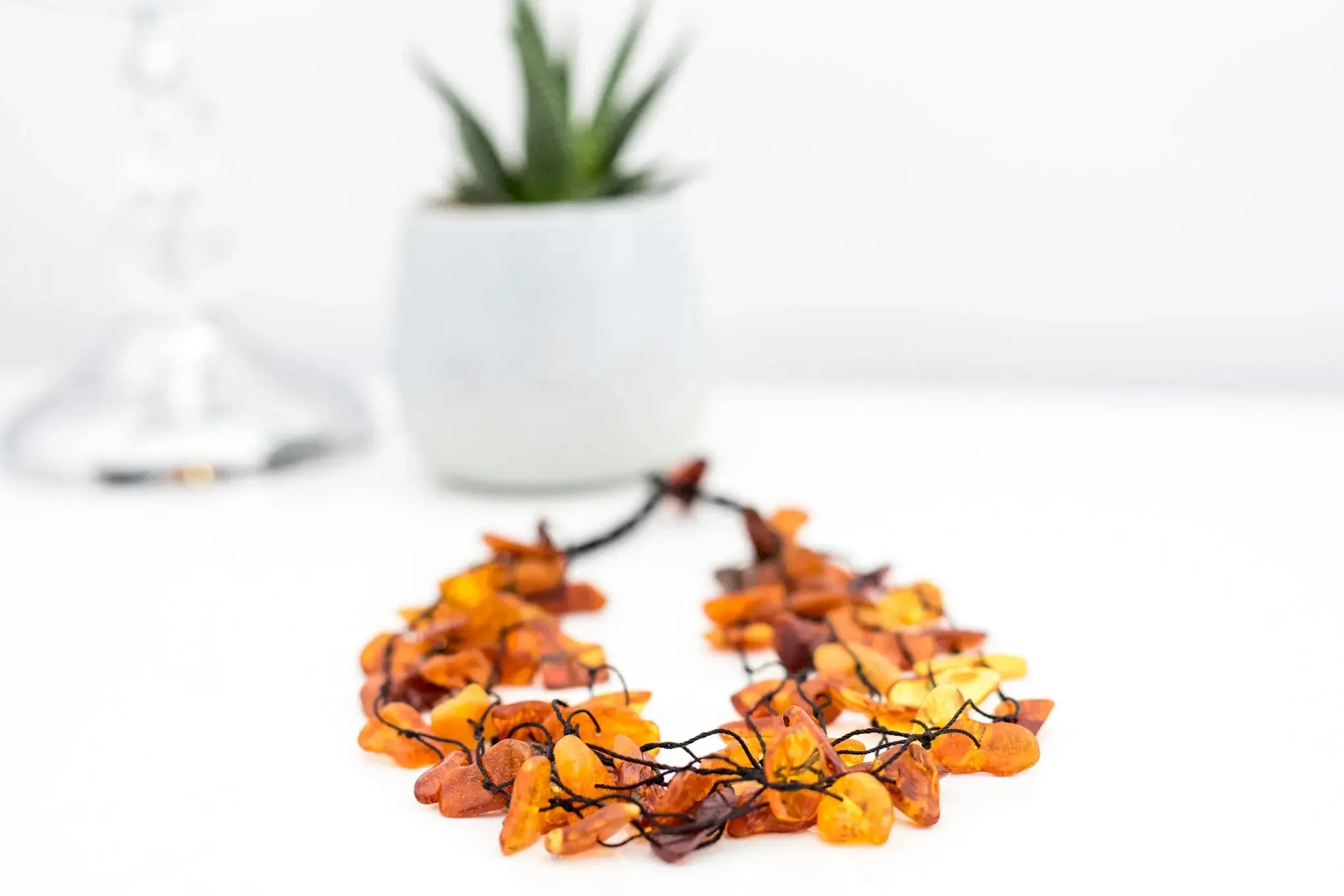 Multi Strand RAW Amber Necklace