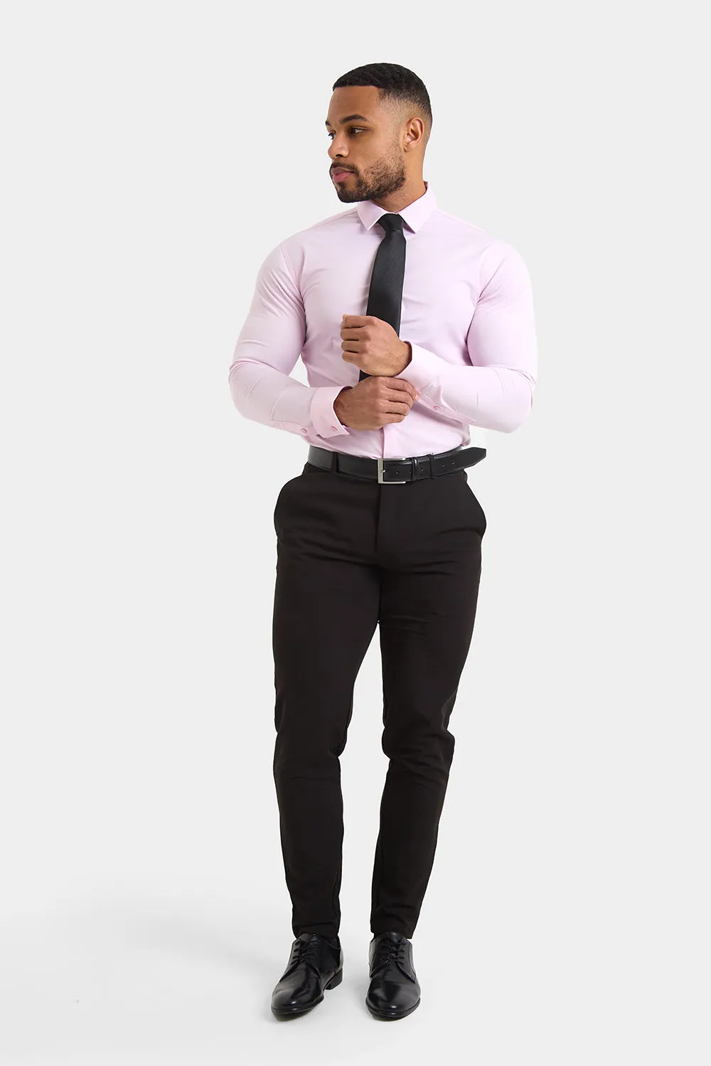 Muscle Fit Dress Shirt in Pink