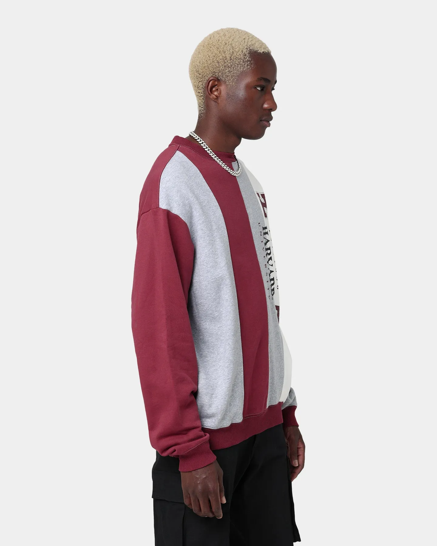 National Collegiate Athletic ASSC Vertical Panel Crewneck Burgundy