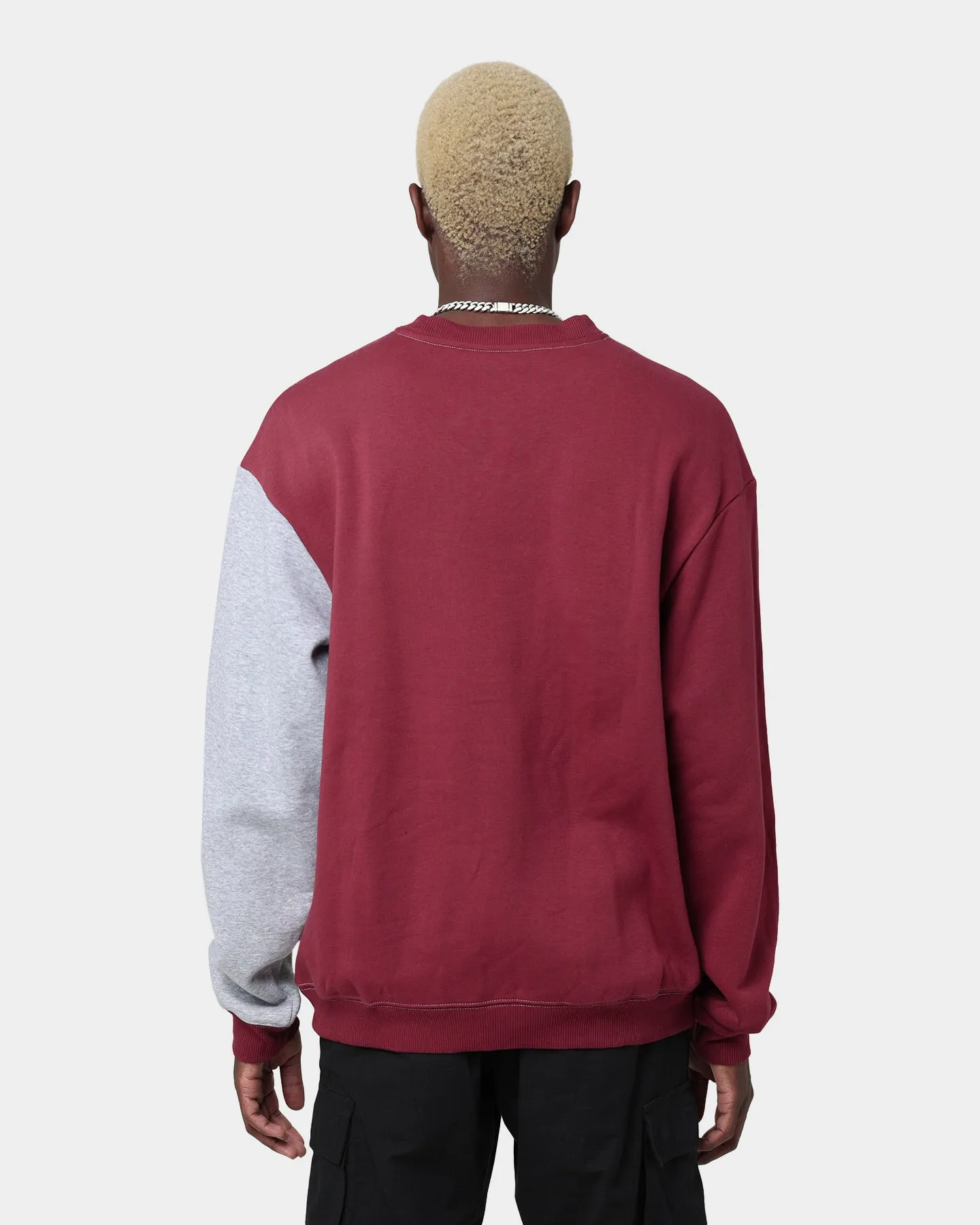 National Collegiate Athletic ASSC Vertical Panel Crewneck Burgundy