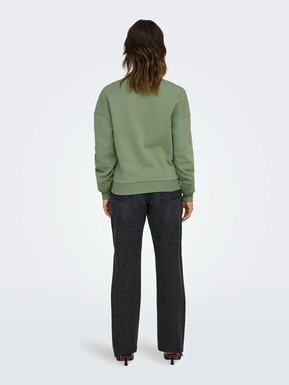 Onlcora L/s O-neck Swt - Oud Groen