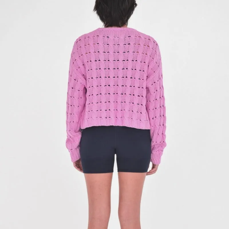 Paper Label Ella Cable Sweater - Pink