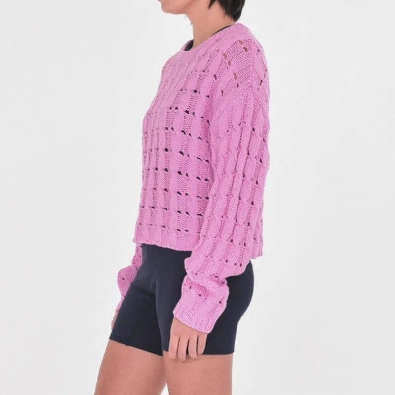 Paper Label Ella Cable Sweater - Pink