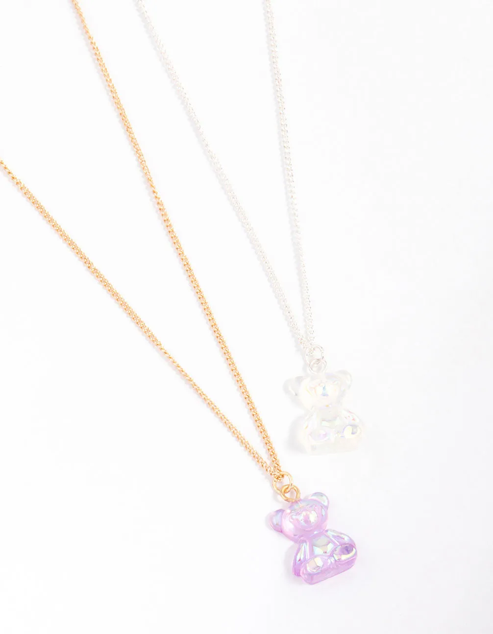 Pastel Teddy Bear Bestie Necklace Pack