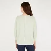 Pear Slash Neck Ribbed Sweater