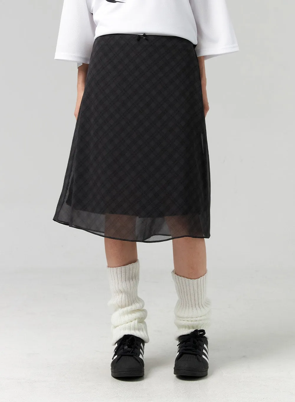 Plaid Midi Skirt CL320