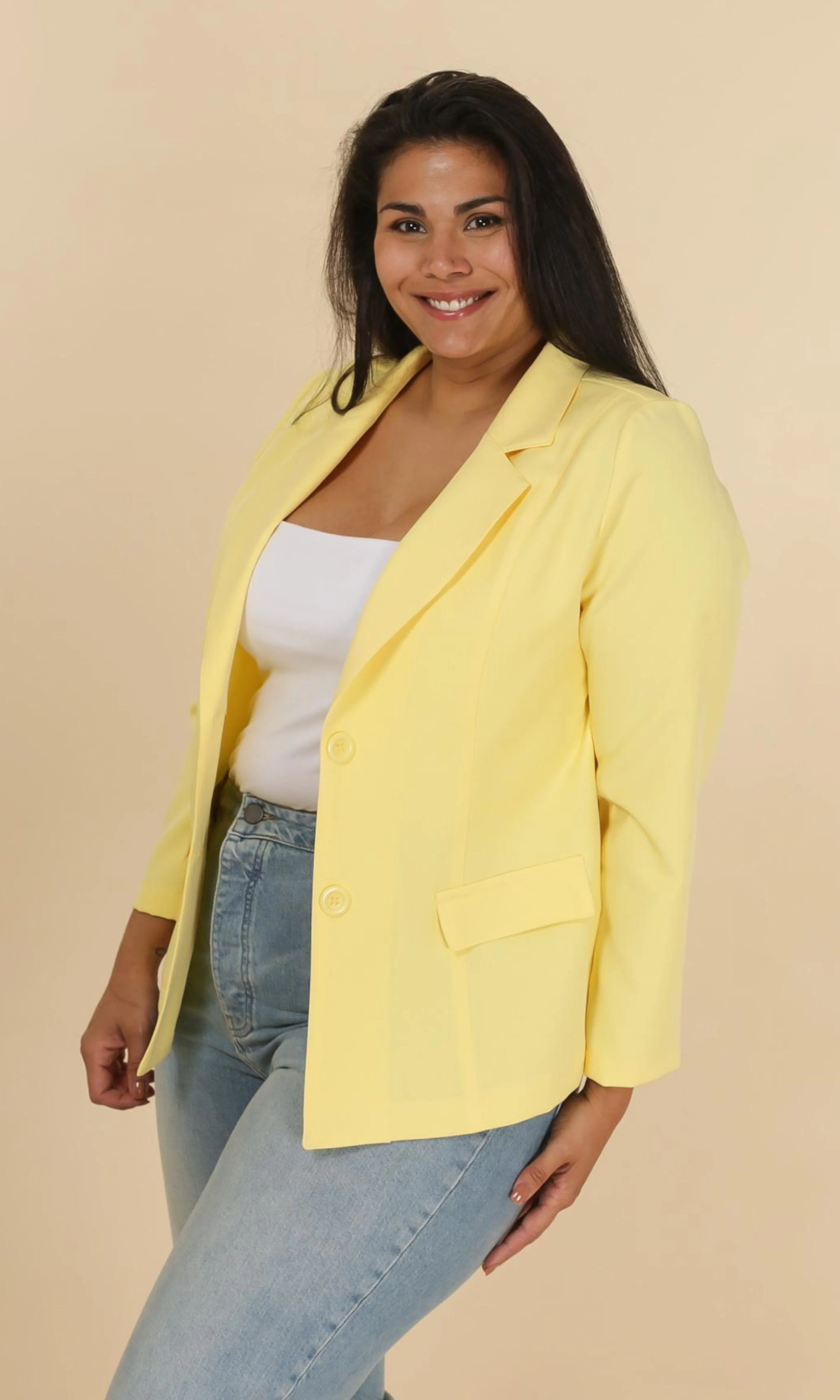 PLUSSIZE Blazer geel Diana