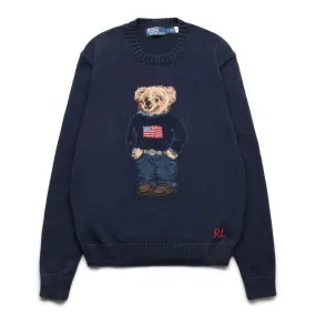 POLO BEAR FLAG CREWNECK SWEATER