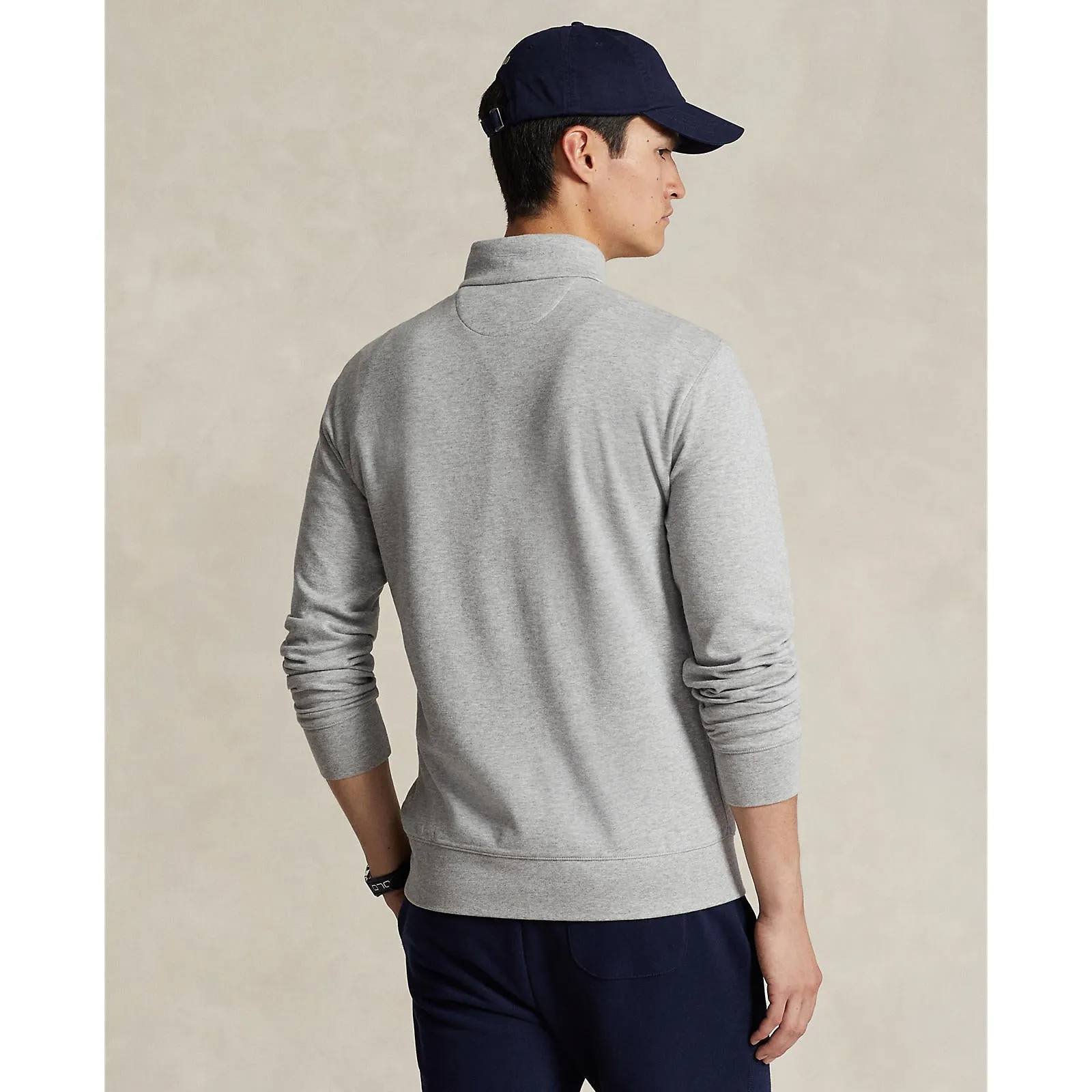 Polo Ralph Lauren - Luxury Jersey Quarter Zip Sweatshirt - Andover Heather