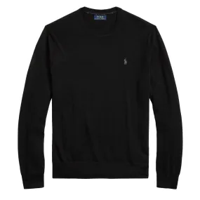 Polo Ralph Lauren Slim Fit Washable Wool Jumper Polo Black