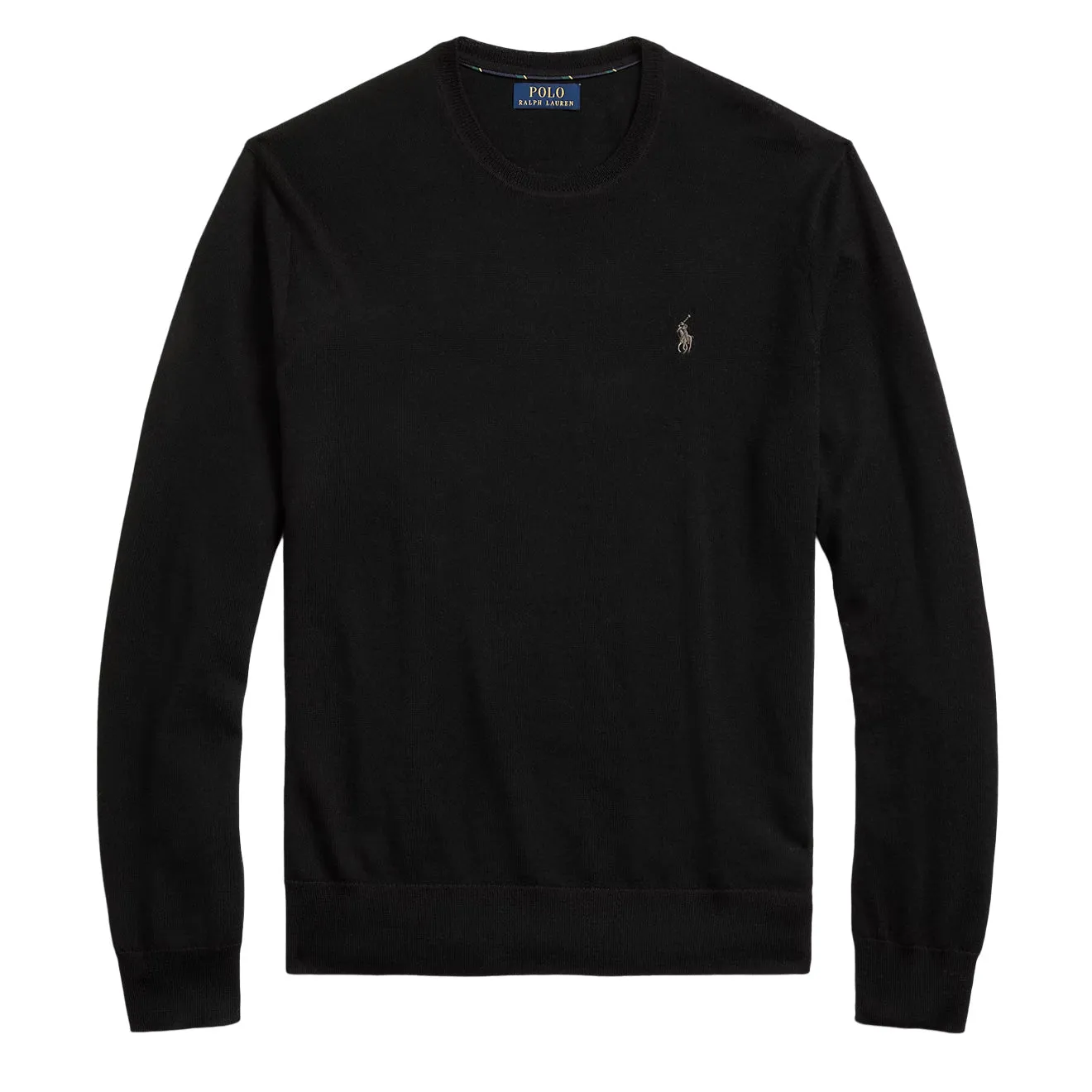 Polo Ralph Lauren Slim Fit Washable Wool Jumper Polo Black