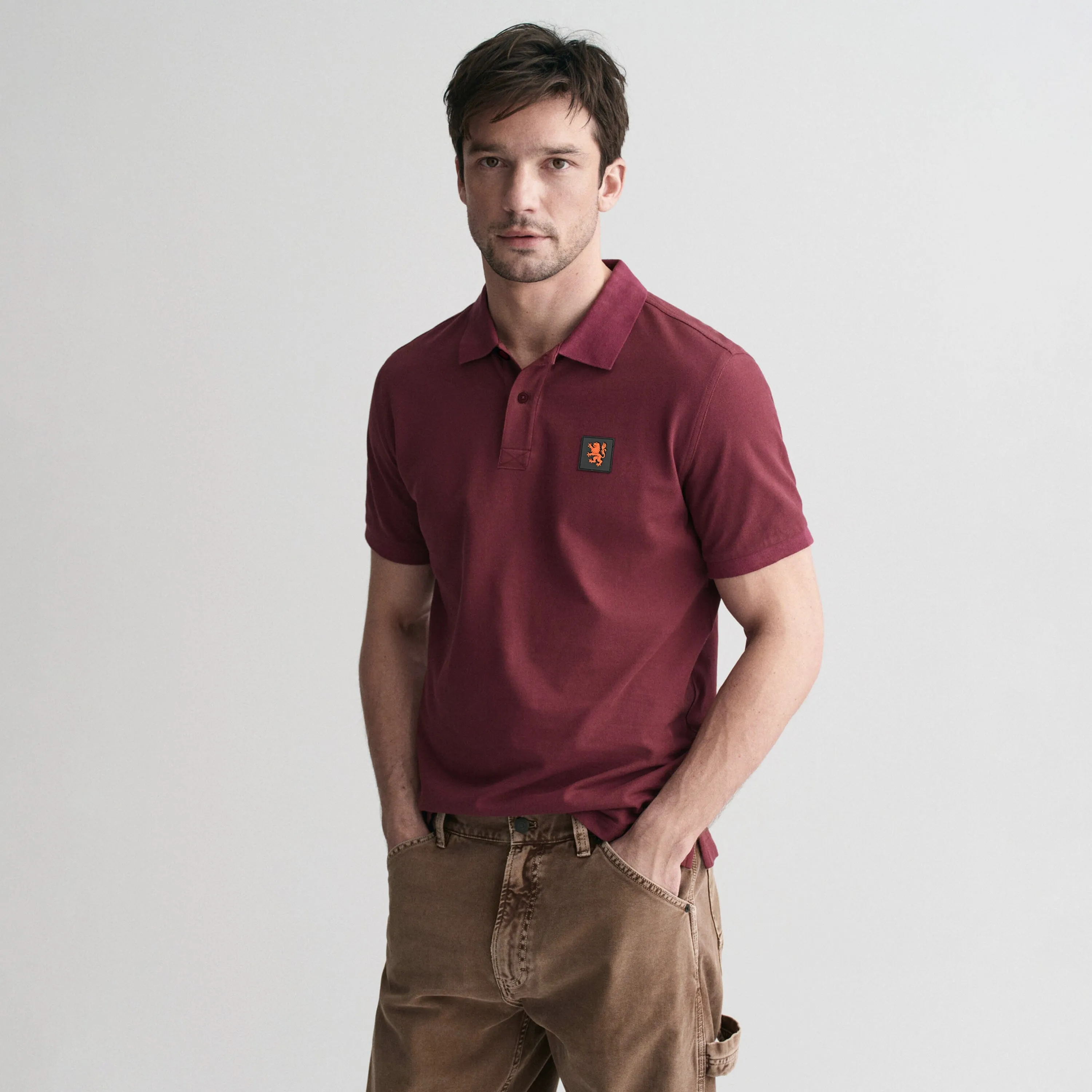 Polo Republica Men's LEO Rubber Badge Polo Shirt