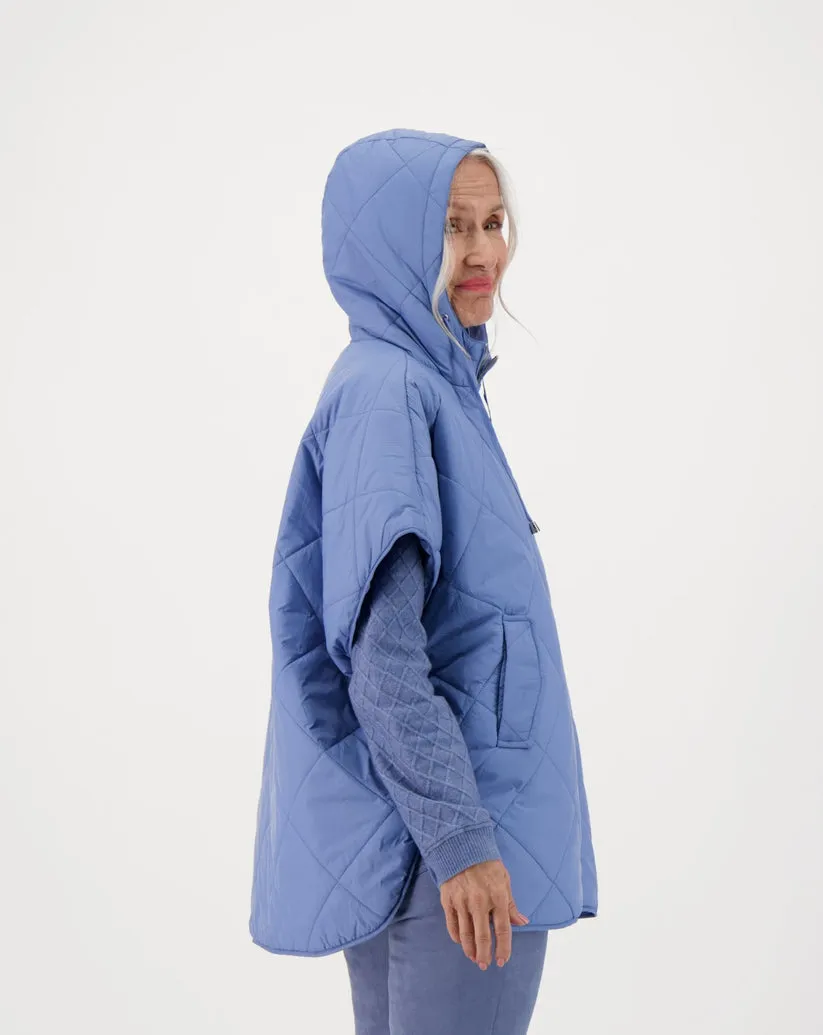 Puffer Hooded Poncho