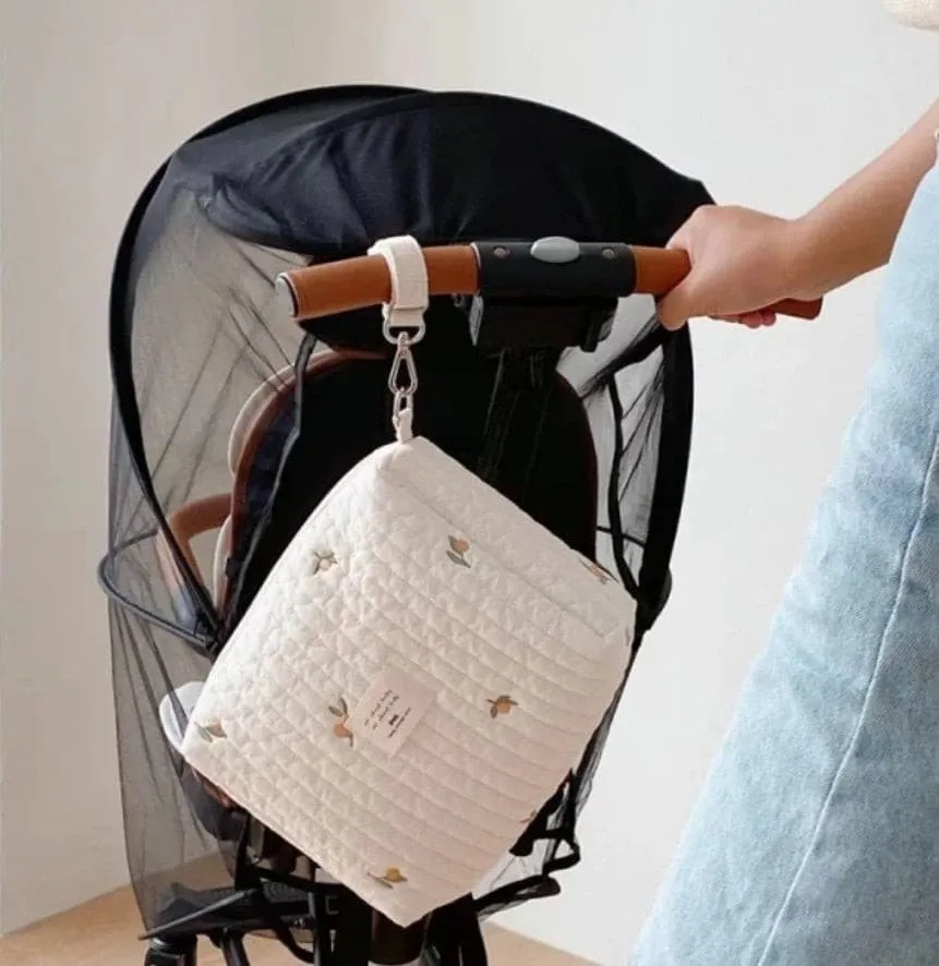 Quilted Pram Bag / Baby Bag for stroller - Single Bear