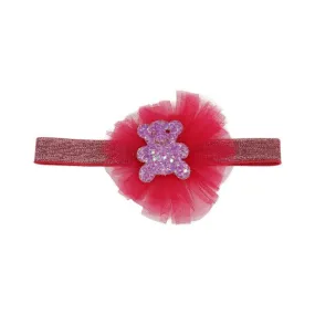 RED FLUFFY TEDDY HAIR BAND