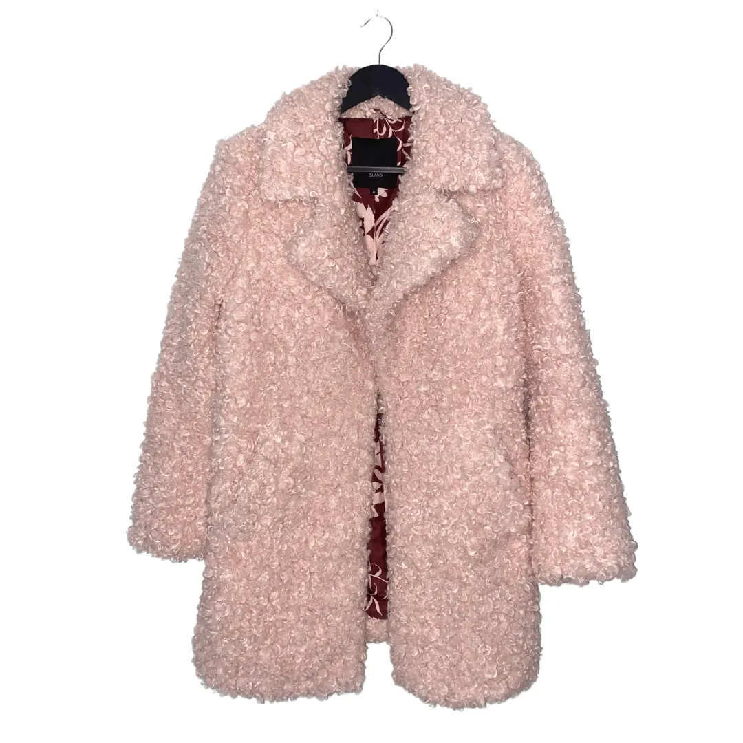 River Island Teddy Coat Fluffy Pink SIZE M