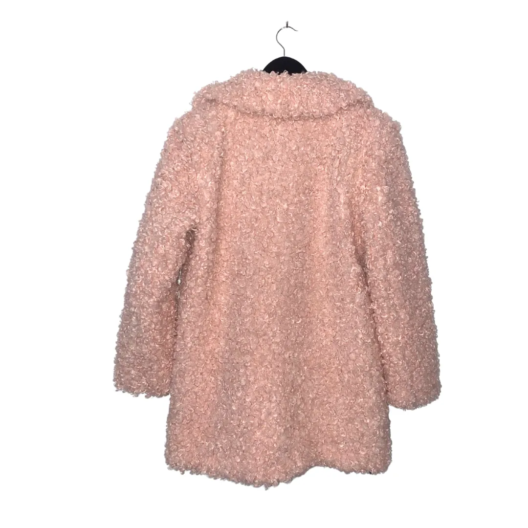 River Island Teddy Coat Fluffy Pink SIZE M