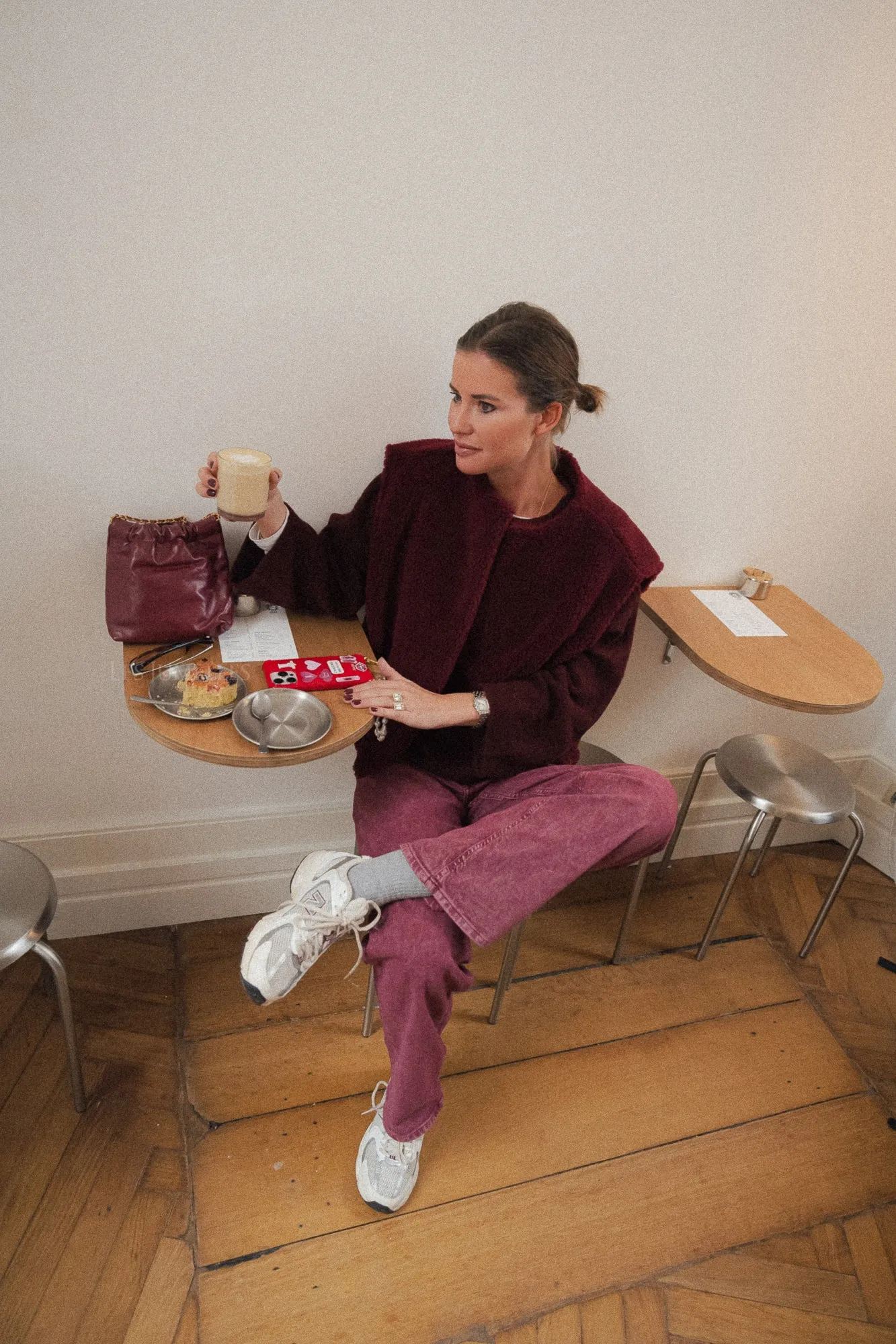 Rose waistcoat burgundy