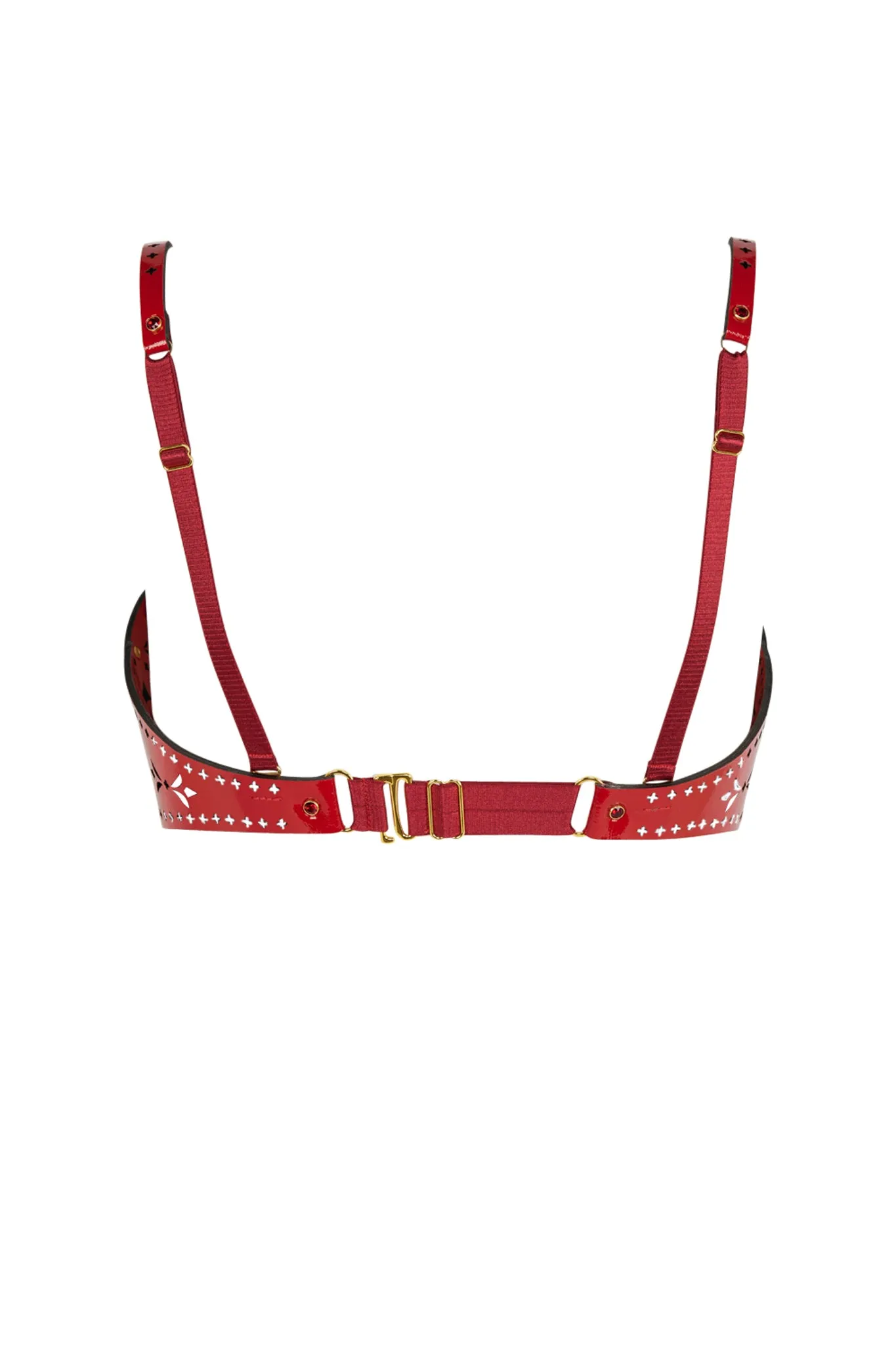 Rosso Lasercut Leather Bra