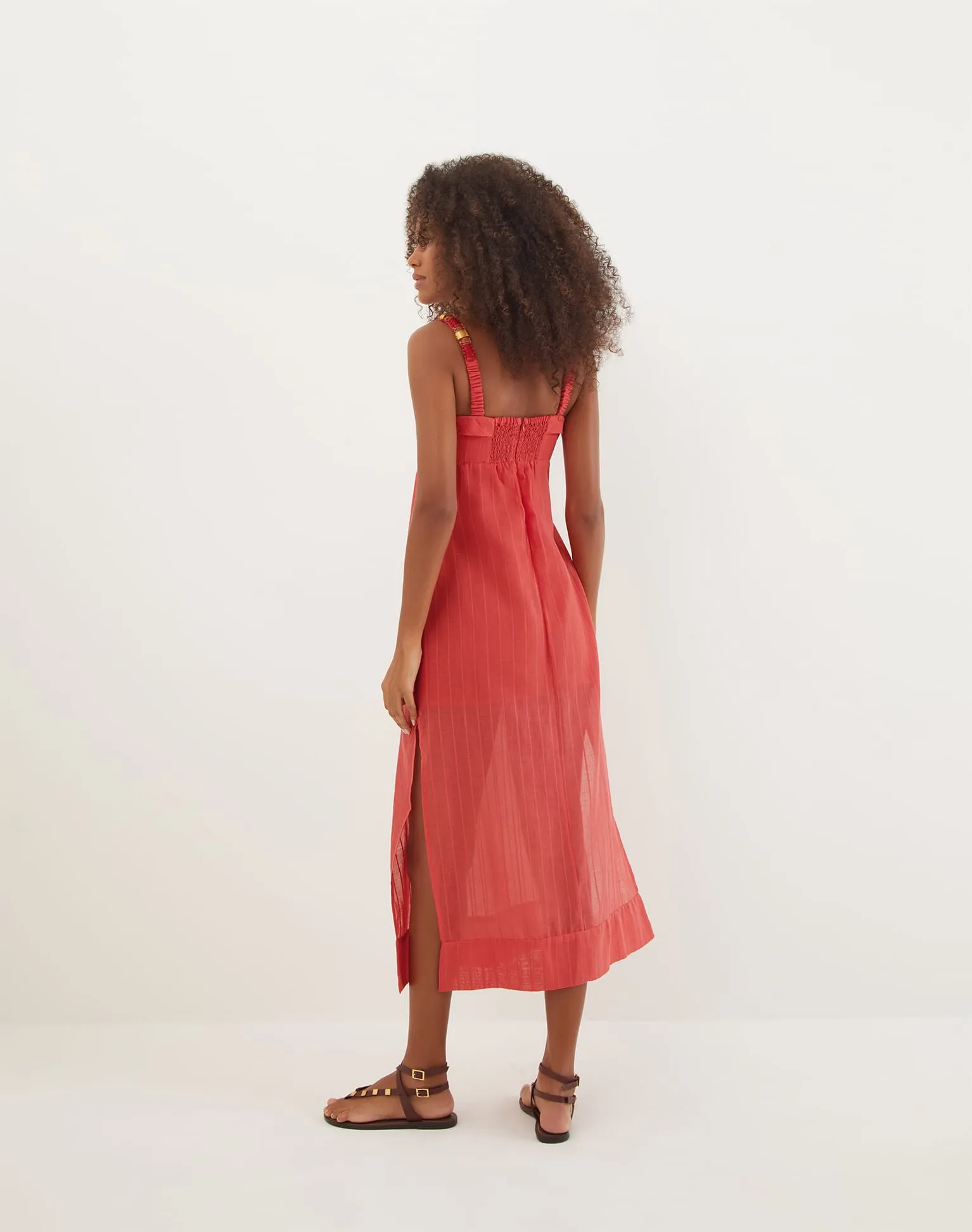 Sally Midi Dress - Raspberry