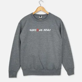 Serious Adult - Baker Boy Crewneck Sweatshirt - Grey