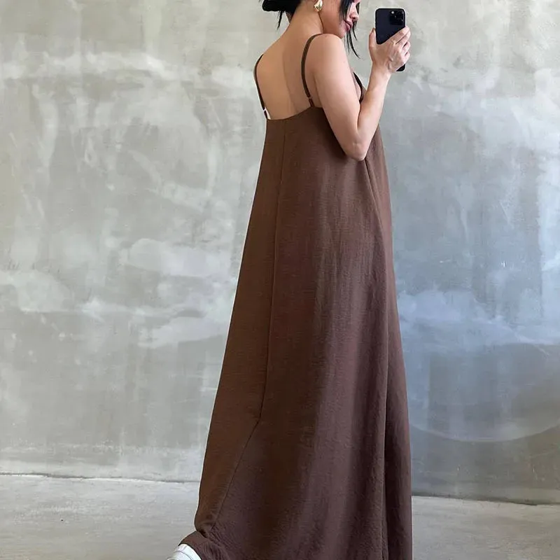 Sexy Big Hem Cotton Linen Party Dress 2024 Elegant Women Dress