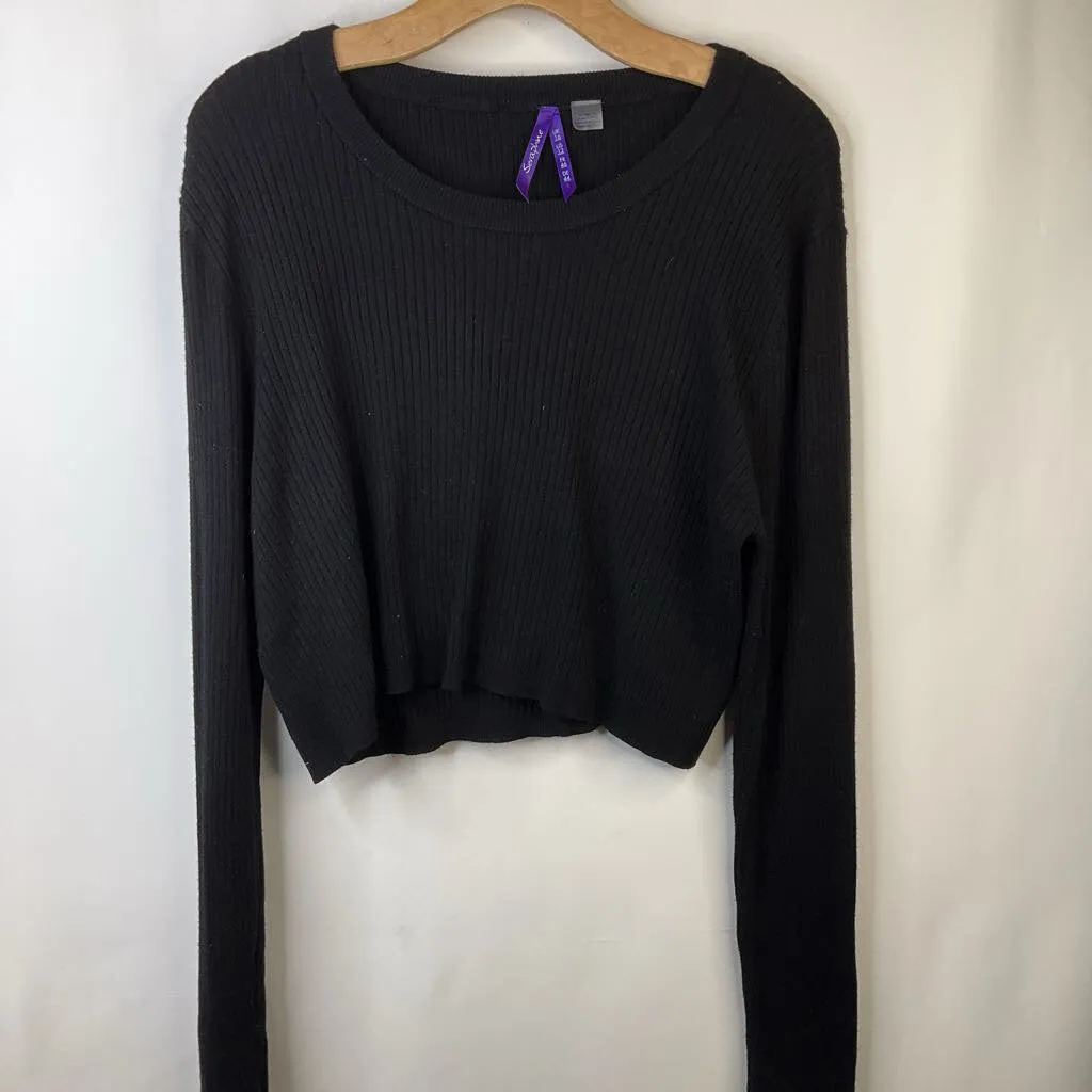 Size 12: Seraphine Maternity Black Crop Sweater