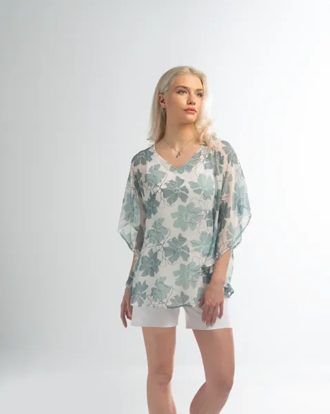 Spring Blossom Top - Blue