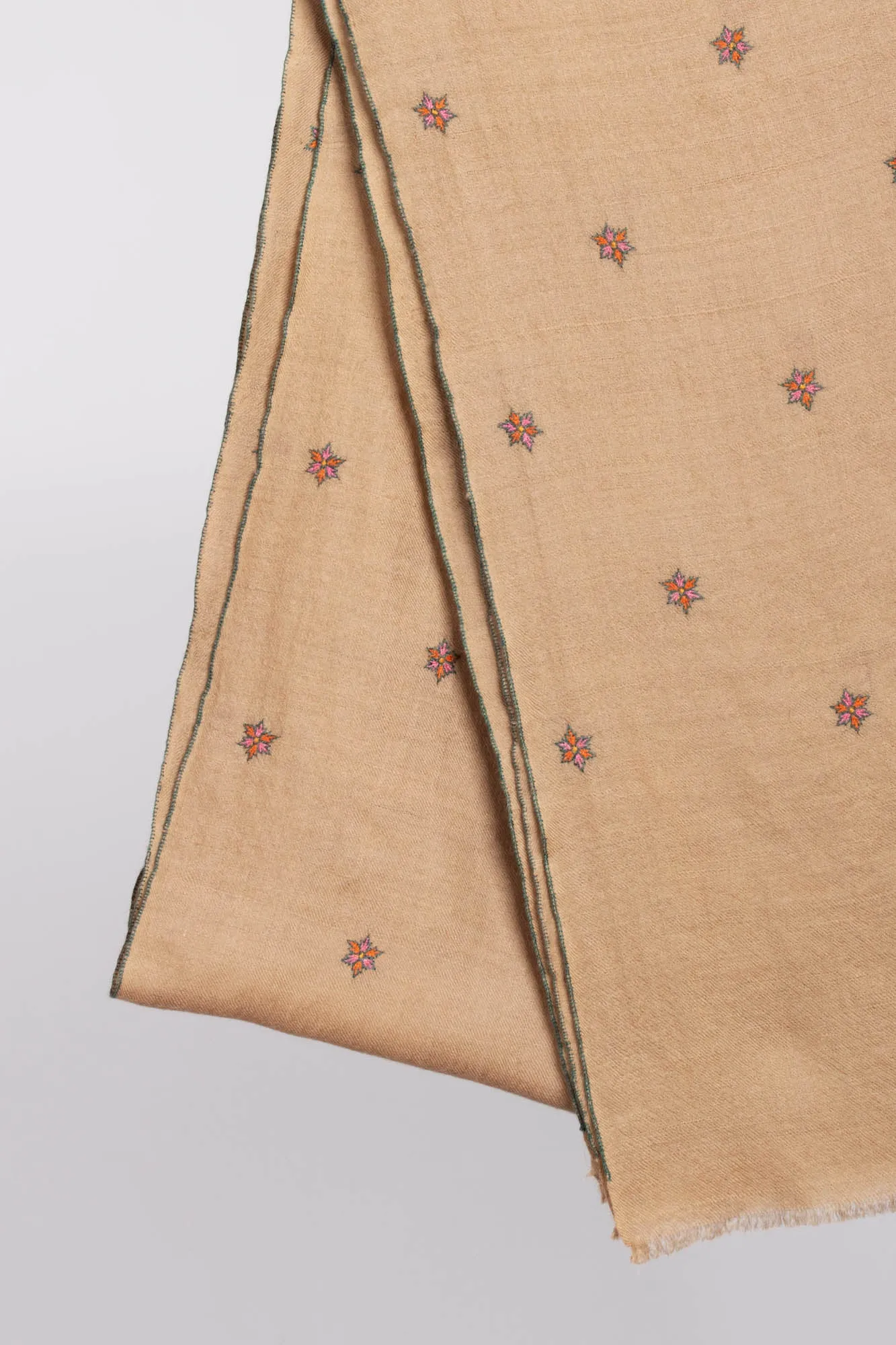 Star Embroidered Pashmina Shawl with a Minimalist Touch - BARSTOW