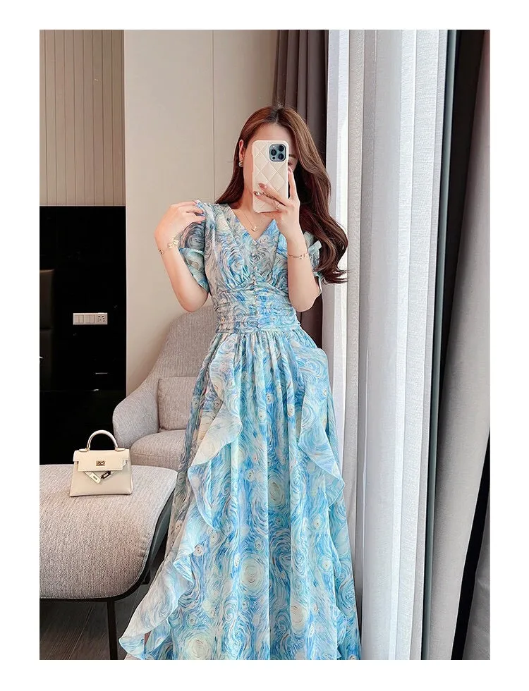 Starry Night Sleeveless Dreamy Long Dress