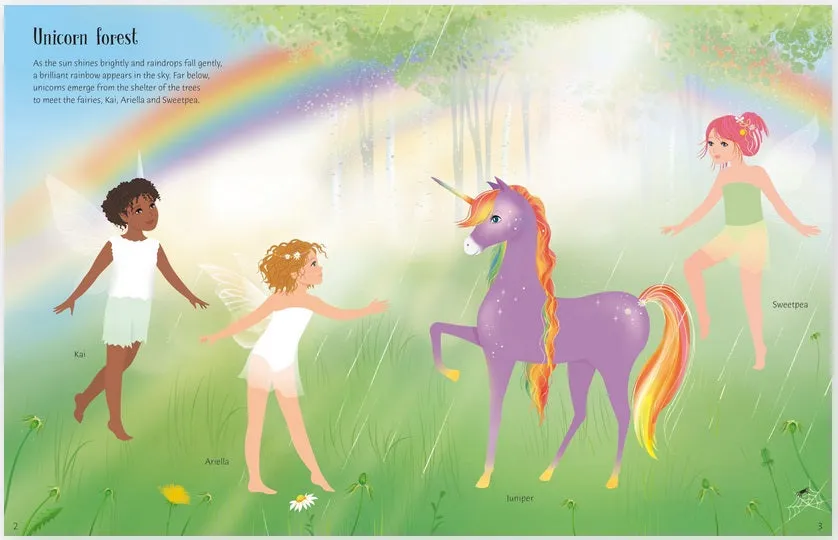 Sticker Dolly Dressing Rainbow Unicorns