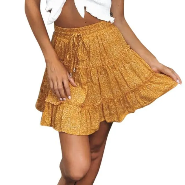 Summer Casual Bohe High Waist Skirts