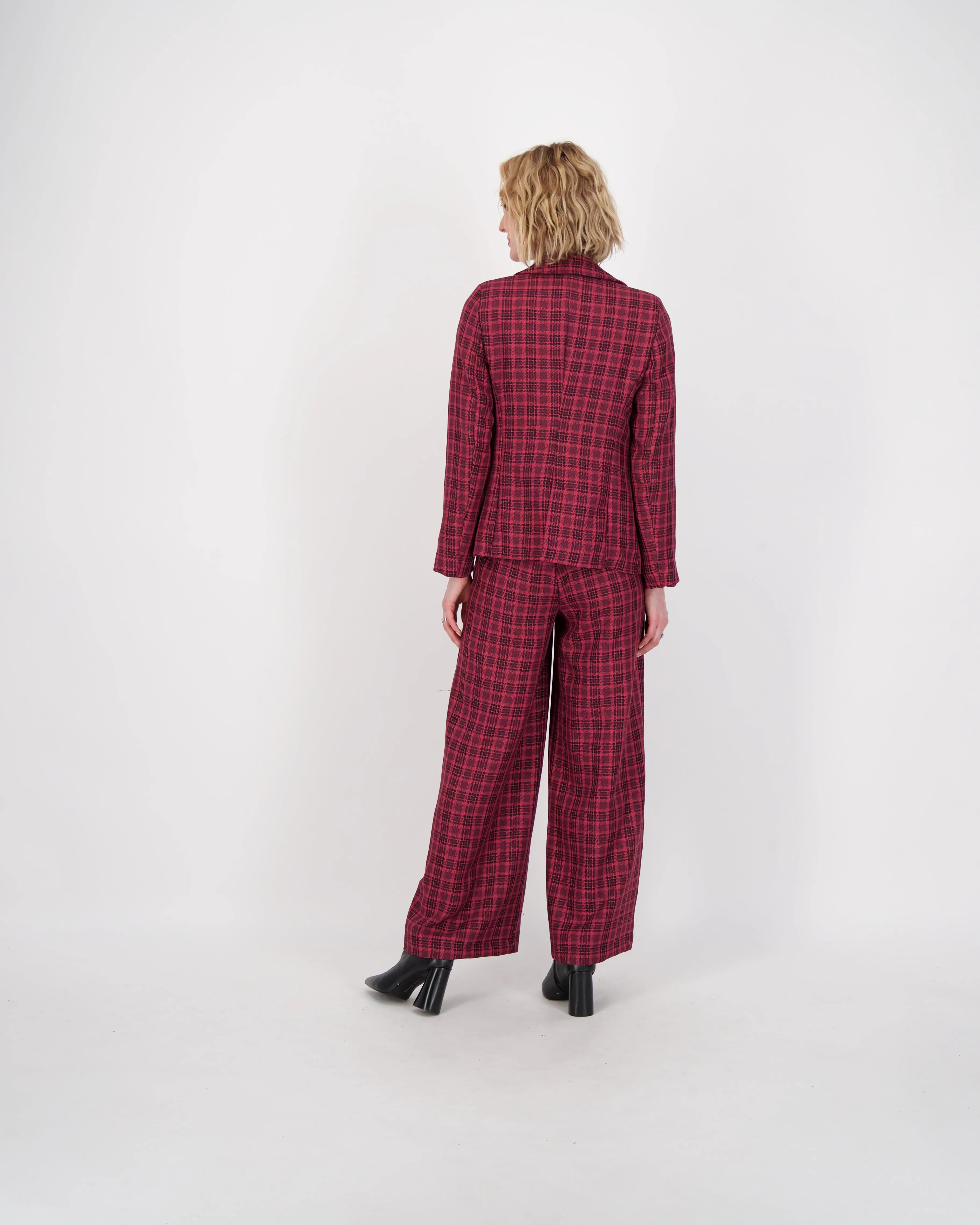 Tailored Check Wide Pant