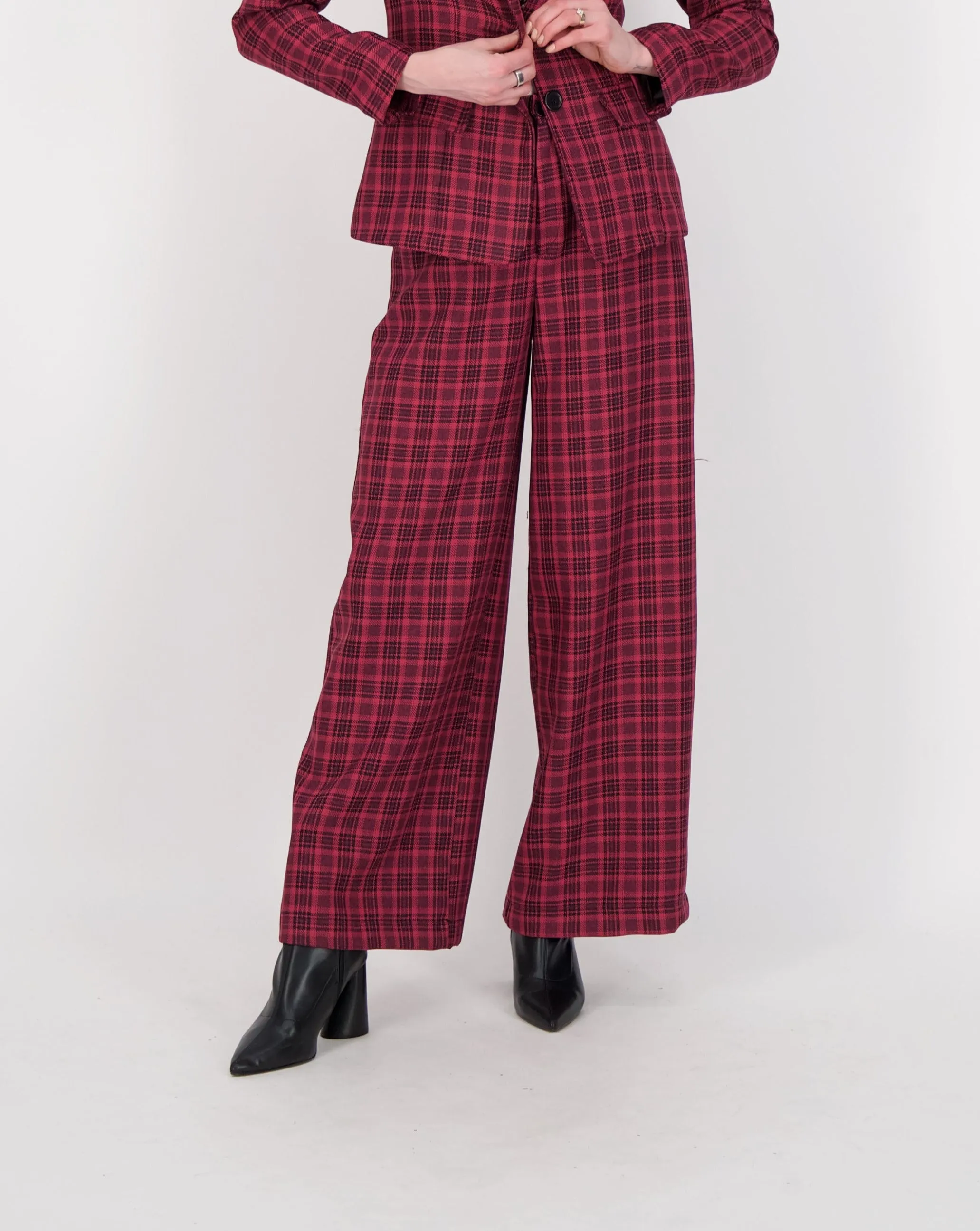 Tailored Check Wide Pant