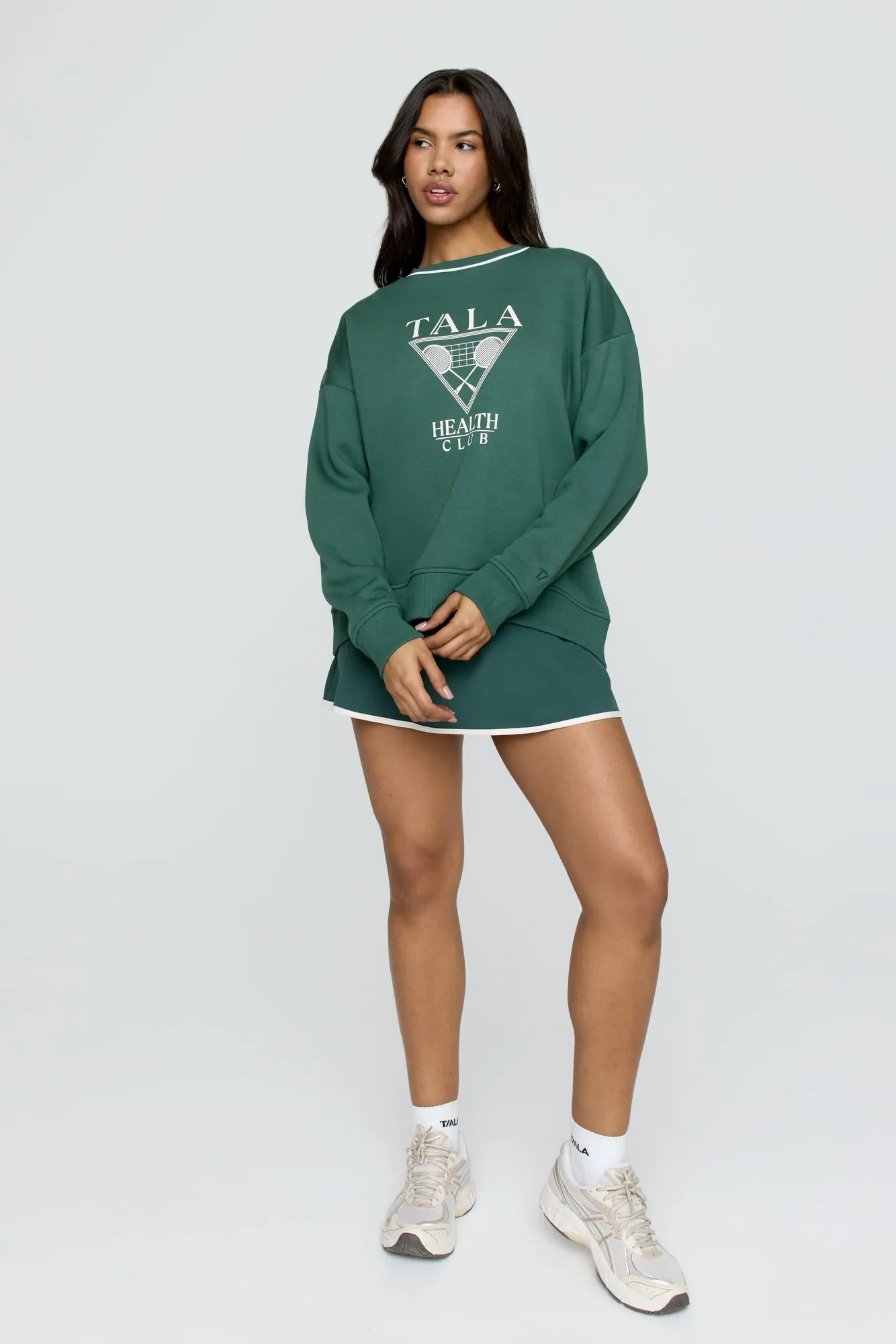 TALA Health Club Loose Hem Sweatshirt - Hunter Green