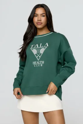 TALA Health Club Loose Hem Sweatshirt - Hunter Green